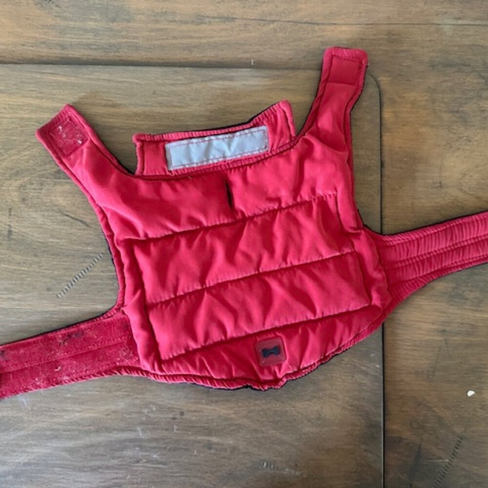 Red / Black Reversible Quilted Dog Coat    8415 - Picture 4 of 6